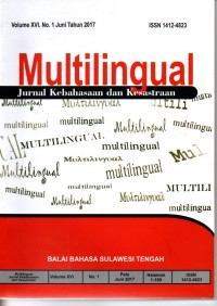 Image of Multilingual: Jurnal Kebahasaan dan Kesastraan Volume XVI. No 1 Juni Tahun 2017
