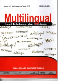 Image of Multilingual: Jurnal Kebahasaan dan Kesastraan Volume XVI. No. 2 Desember Tahun 2017